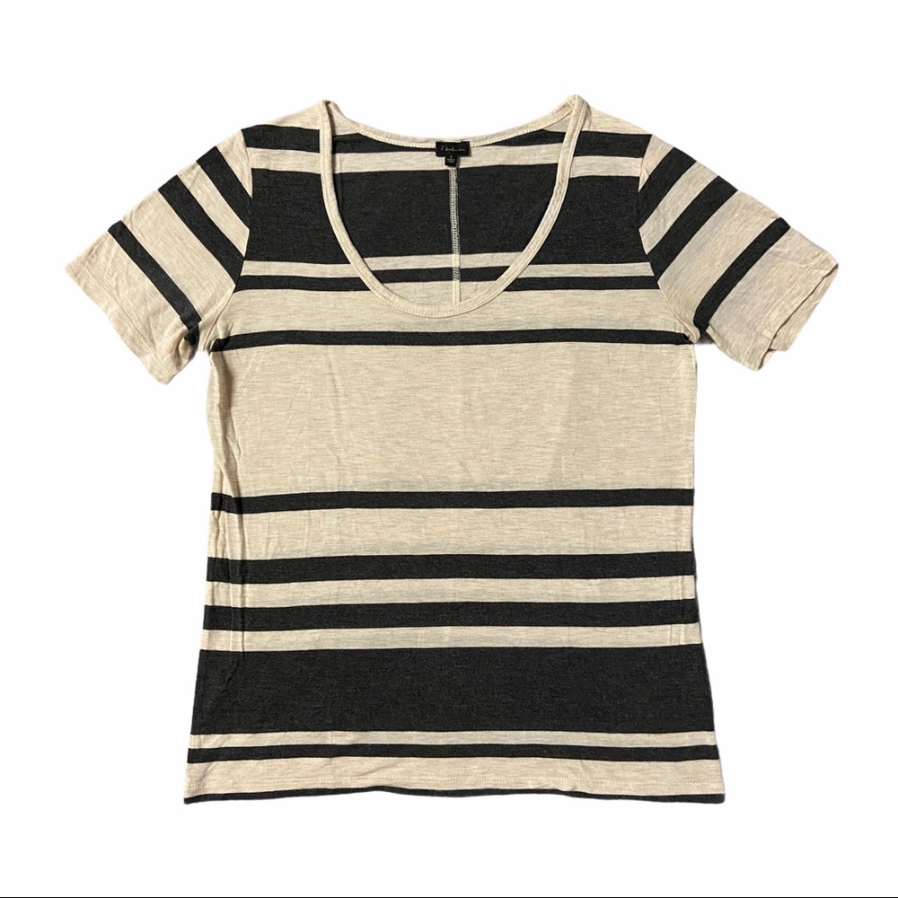 ARITZIA T. BABATON Scoop Neck Stripe Tee Size S